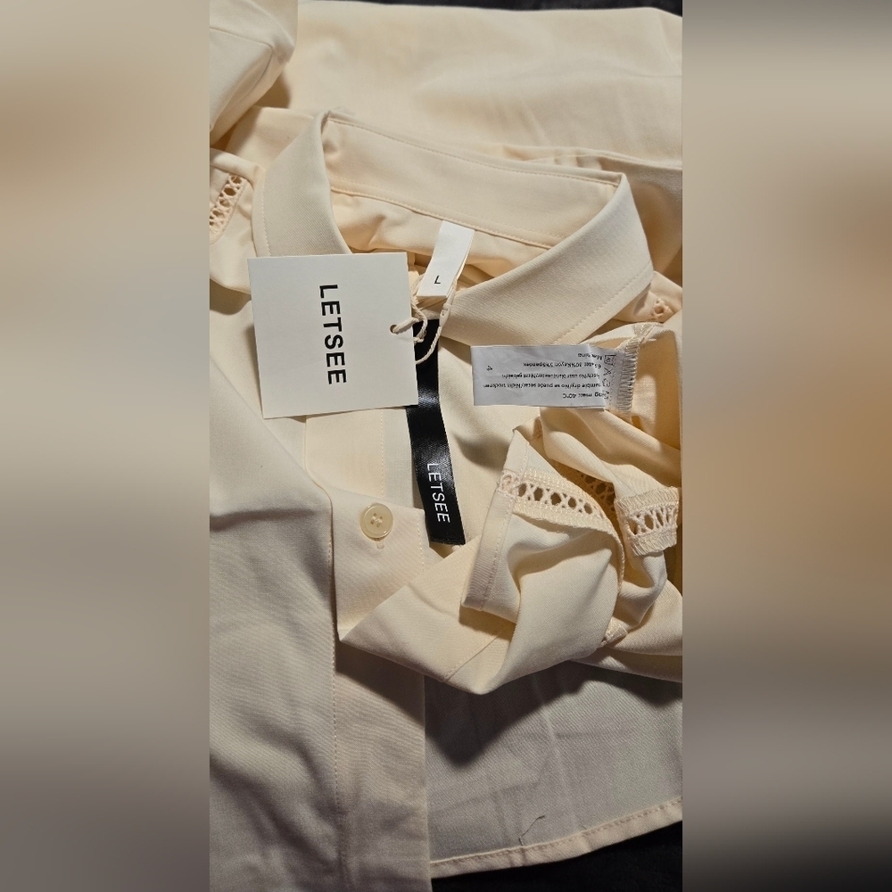 LETSEE Men's Button Down Beach Shirt #575, 576, 577 - Picture 4 of 12